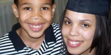 Brandy Cole with her son at the age of 25