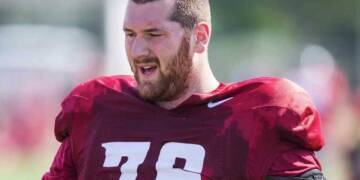 Cody O'Connell playing football