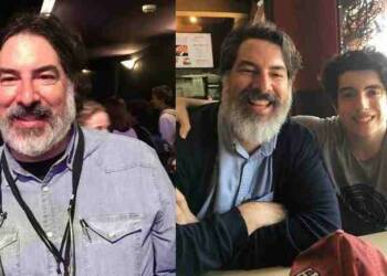 Eric Wolfhard with his son finn