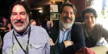 Eric Wolfhard with his son finn