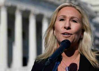 Marjorie Taylor Greene Feet addressing fellow countrymen