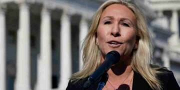 Marjorie Taylor Greene Feet addressing fellow countrymen