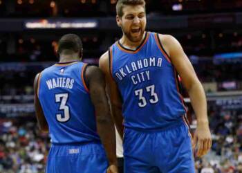 Mitch Mcgary celebrating the basket