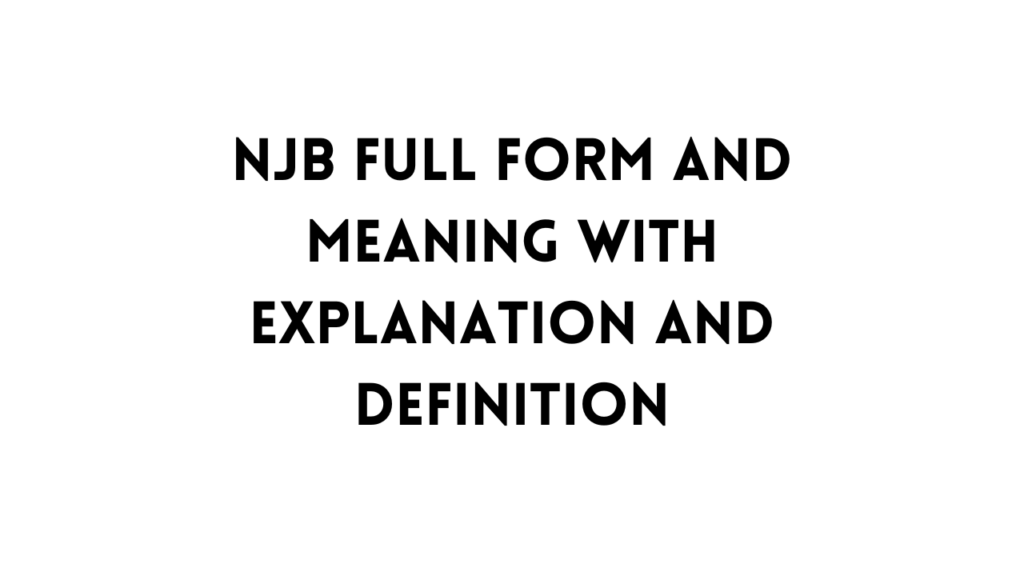NJB Full form table