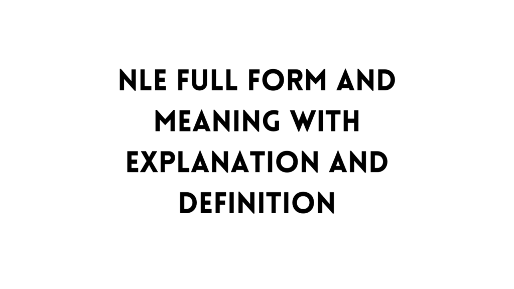 NLE meaning table