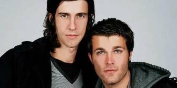 Nathaniel Motte with his friend