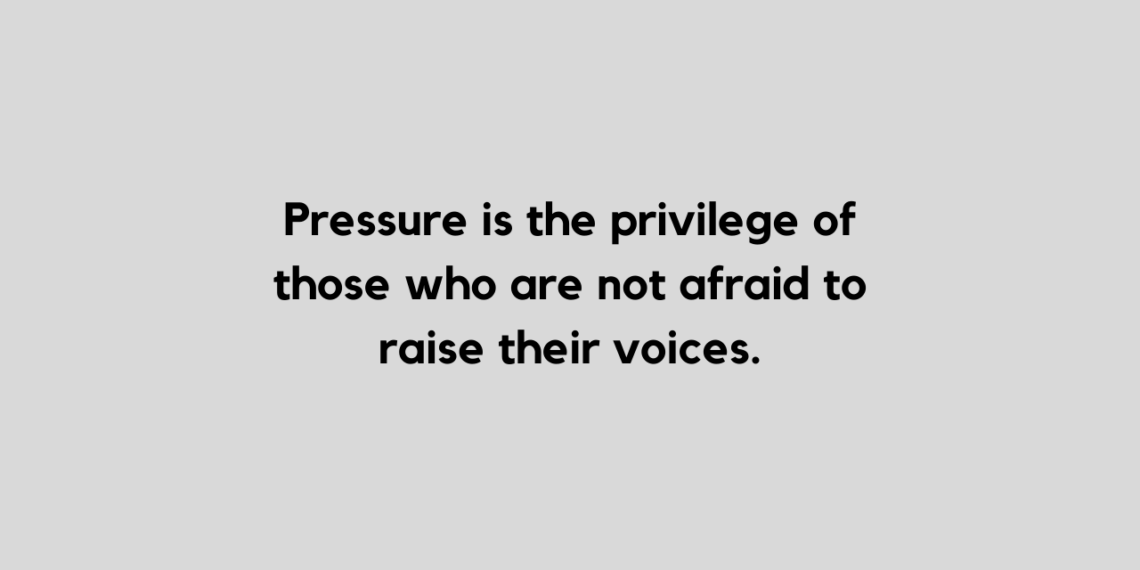 pressure quote and caption
