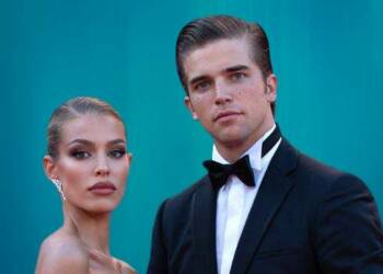 River Viiperi with his girlfriend