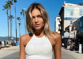 Morgan Ketzner in white dress