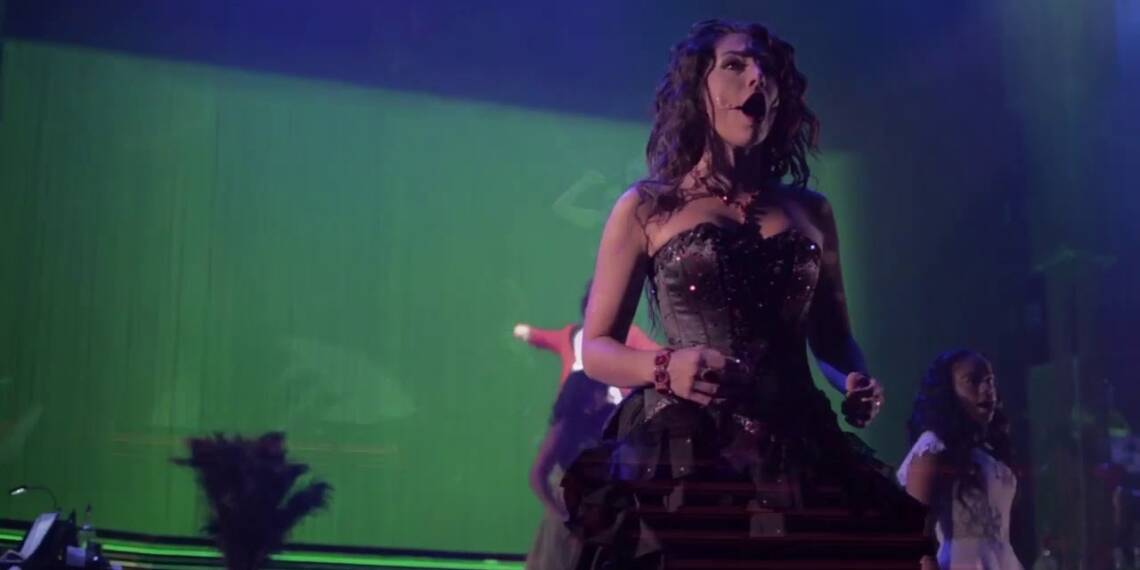 Ashley Loren hosting a music concert