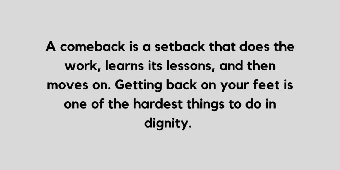 comeback quote and caption