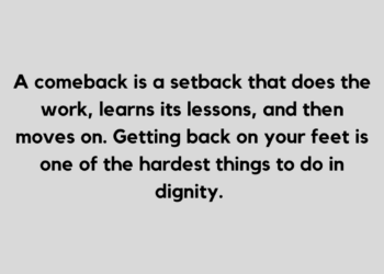 comeback quote and caption
