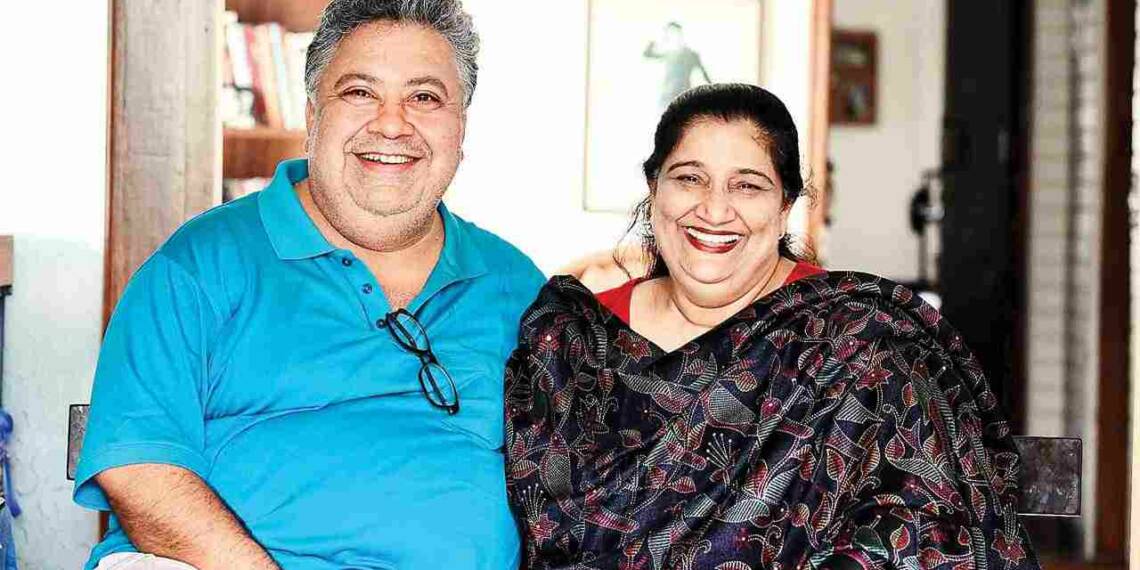 Seema Pahwa with her husband Manoj