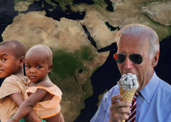 After polishing off a big bucket of ice cream, Biden tells Africa to starve itself
