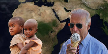 After polishing off a big bucket of ice cream, Biden tells Africa to starve itself
