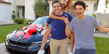 Blake Rivera with his brother and sister