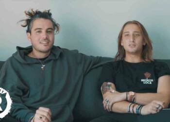 Mitchel Cave with his friend