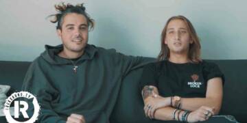 Mitchel Cave with his friend