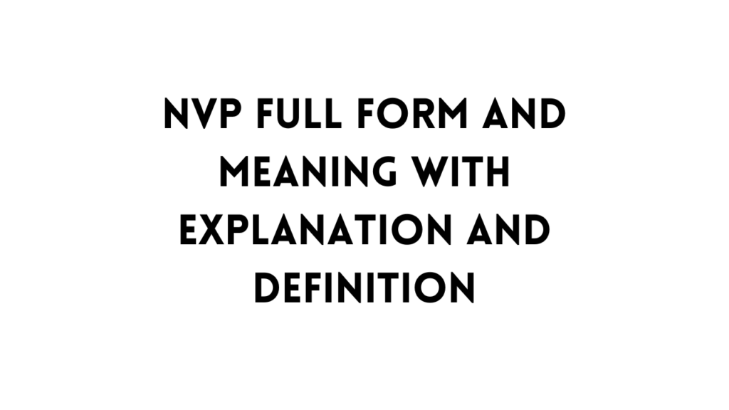 NVP meaning table