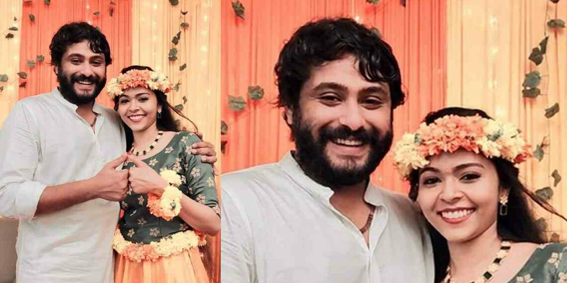 Antony Varghese at his fiancé haldi