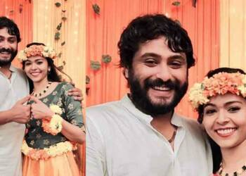 Antony Varghese at his fiancé haldi