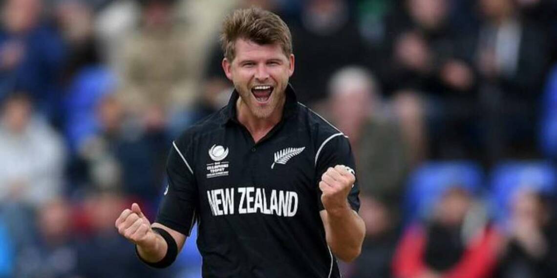 Corey Anderson celebrating wicket