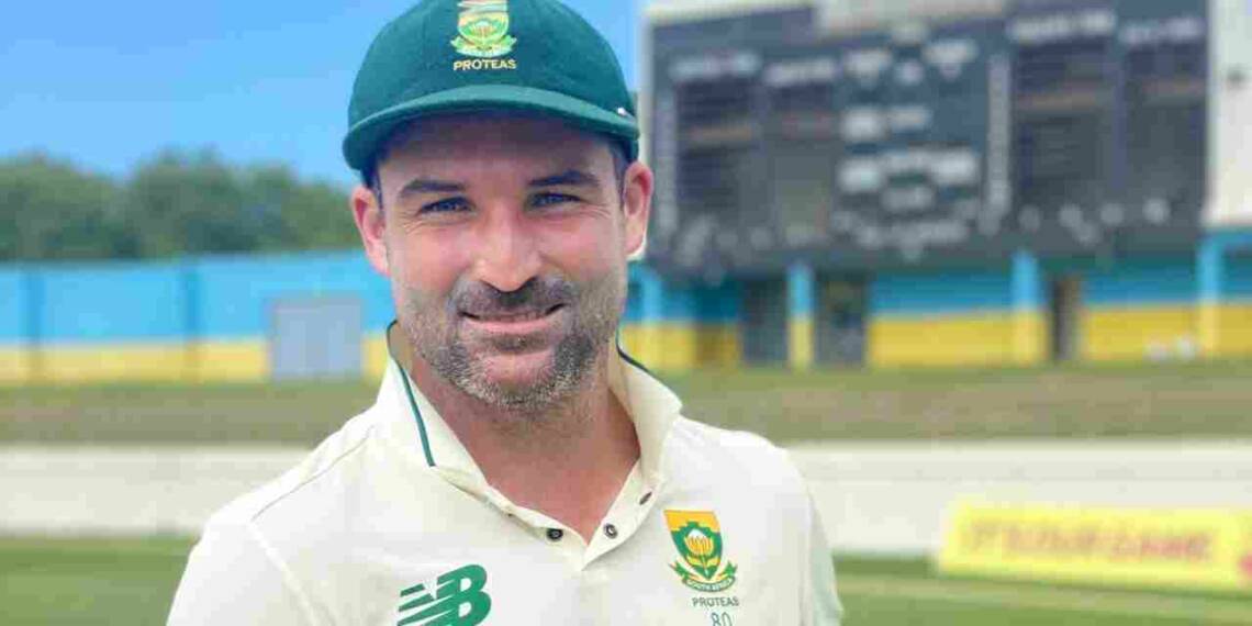 Dean Elgar during toss in test match