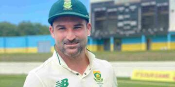Dean Elgar during toss in test match