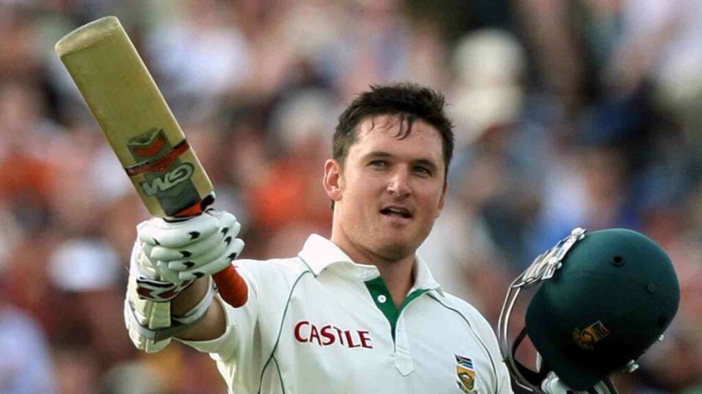 Graeme Smith South Africa captain celebrating his century