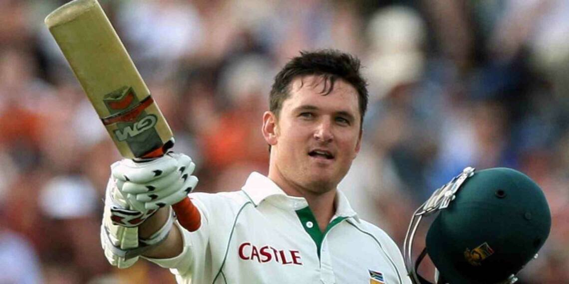Graeme Smith South Africa captain celebrating his century