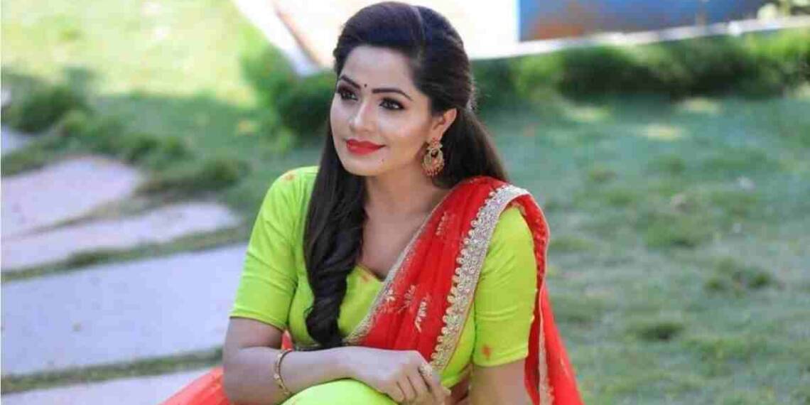 Shobha Shetty in red saree 1200x675