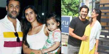 Abhishek Kapoor with his wife and kid