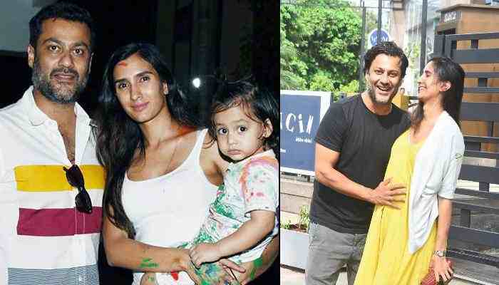 Abhishek Kapoor with his wife and kid