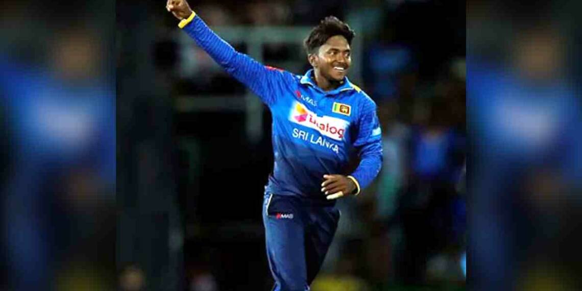 Akila Dananjaya celebrating wicket