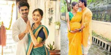 Ruchi Savarn with her husband