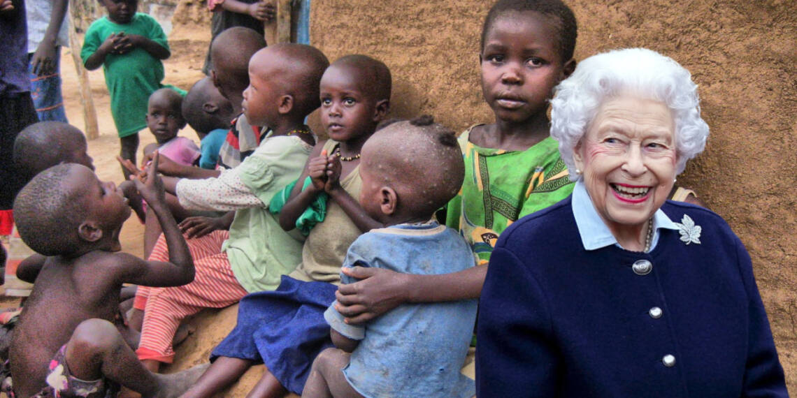 The hands of genocidal queen of England were drenched in the blood of millions of Africans