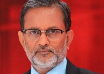 Ajit Anjum anchoring a show