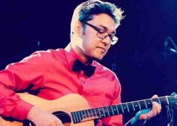 Anupam Roy playing guitar