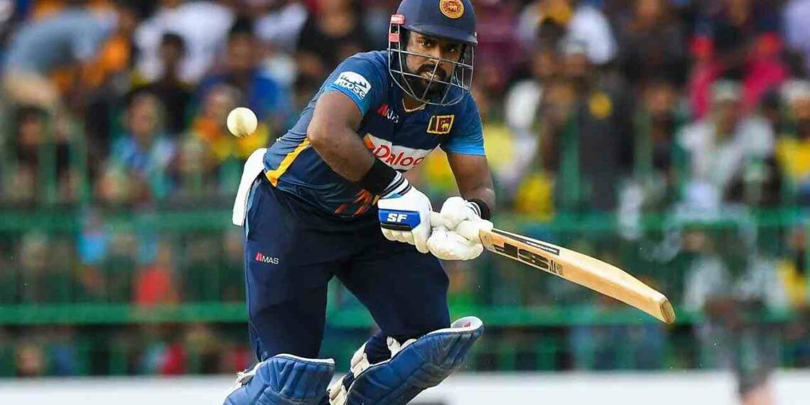 Charith Asalanka playing shot