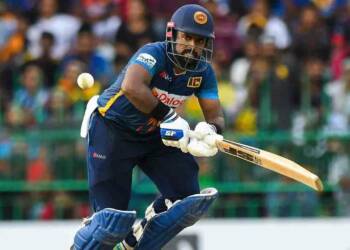 Charith Asalanka playing shot