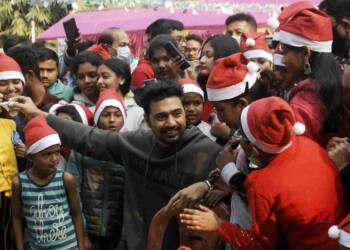Deepak Adhikari celebrating Xmas