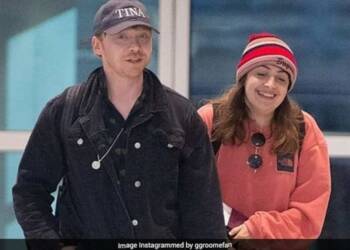 Georgia Groome with her husband