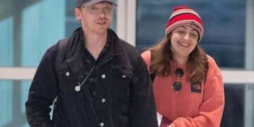 Georgia Groome with her husband