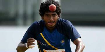 Lakshan Sandakan bowling in ODI