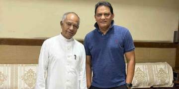 Mohammad Azharuddin with brother John