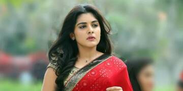 Niveda Thomas in red saree