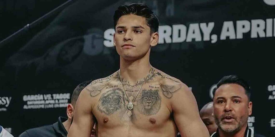 Ryan Garcia in boxing ring