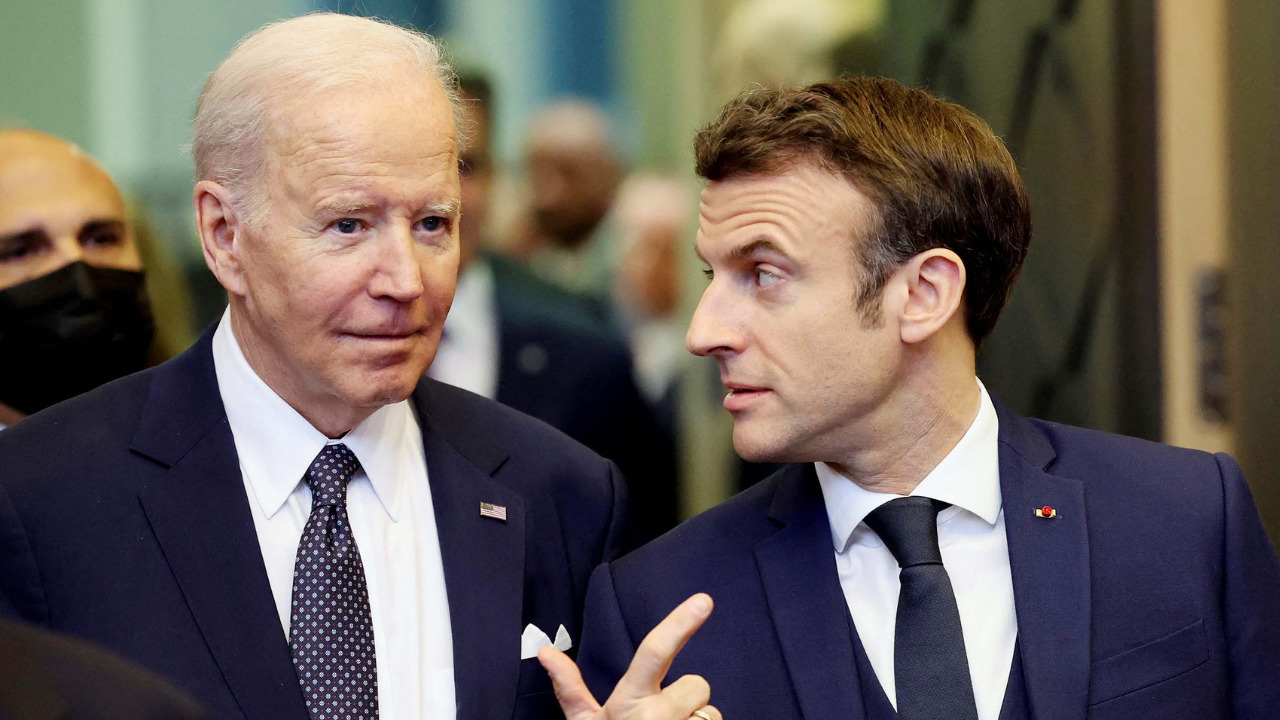 Anklaget Macron nettopp Biden for å sprenge Nord Stream-rørledninger