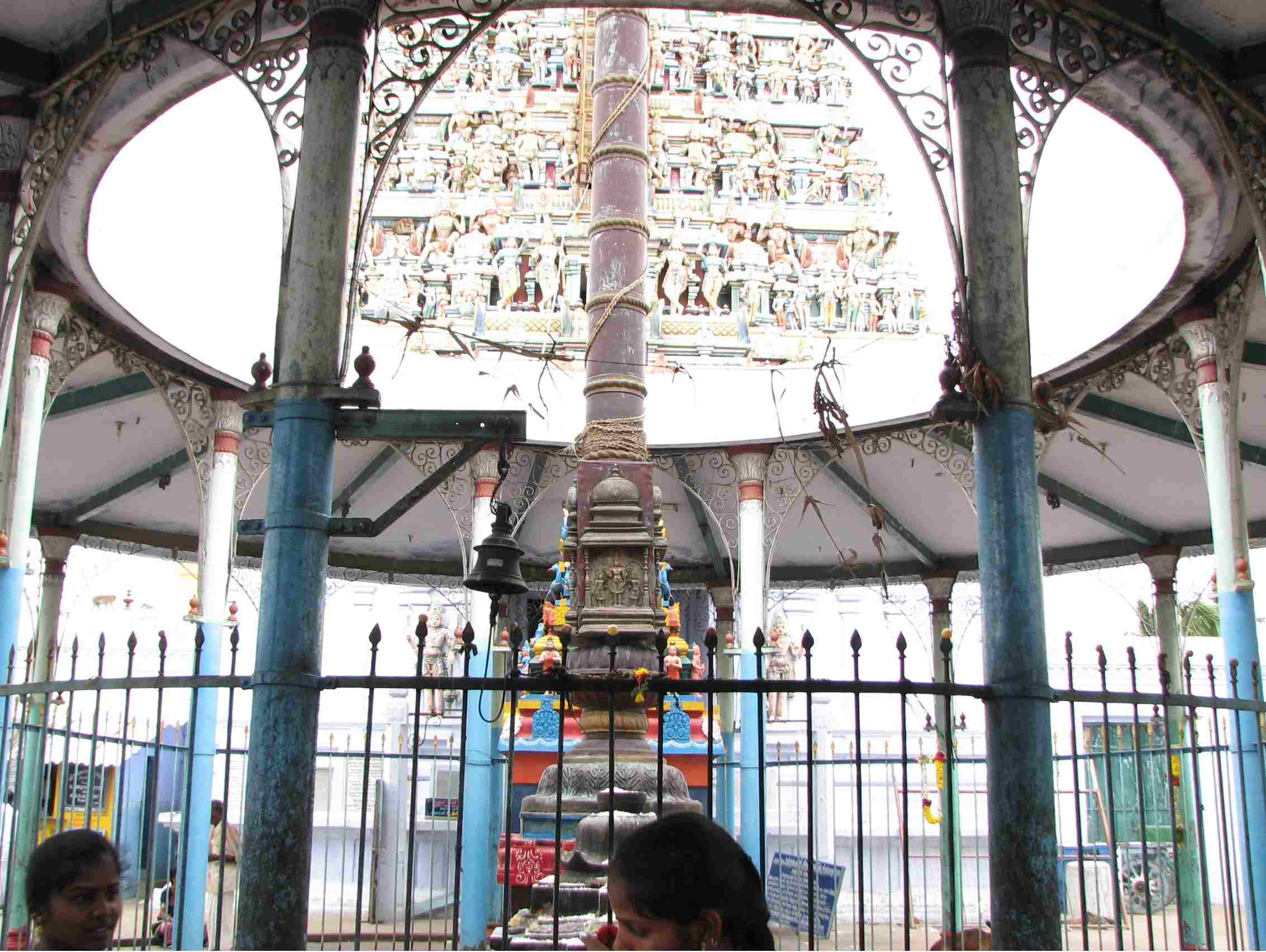 Thiruporur Murugan Temple flag pole 