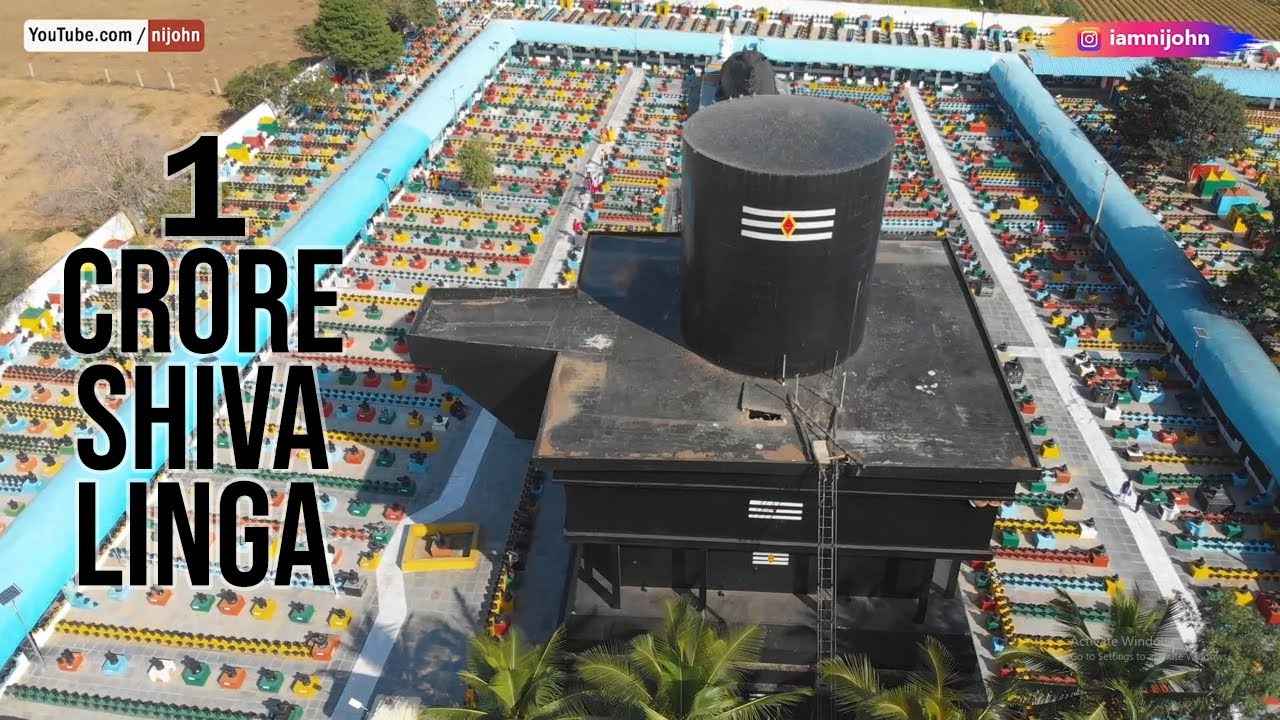 Kotilingeshwara Temple one crore shivlinga drone view